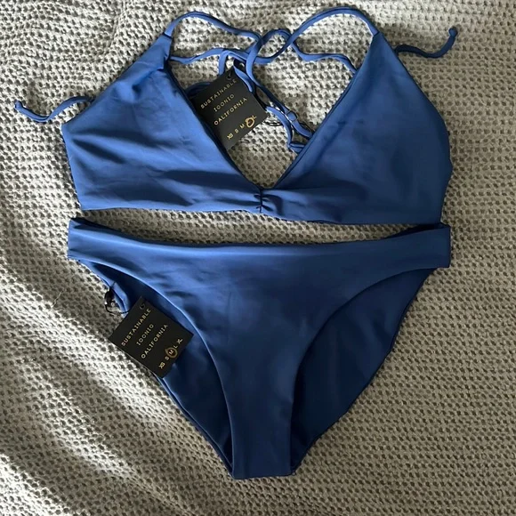 Skatie Blue Two-Piece Bikini Set