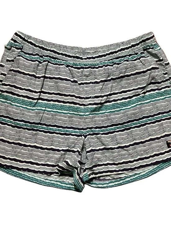 Women’s LL Bean Blue Green Board Shorts Size XL