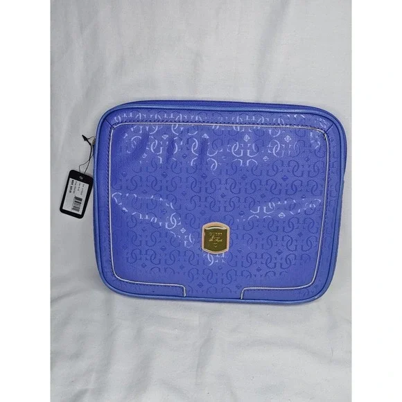 NWT GUESS‎ Frosted Blue Tablet iPad Laptop Sleeve Case Pouch Bag X3753222