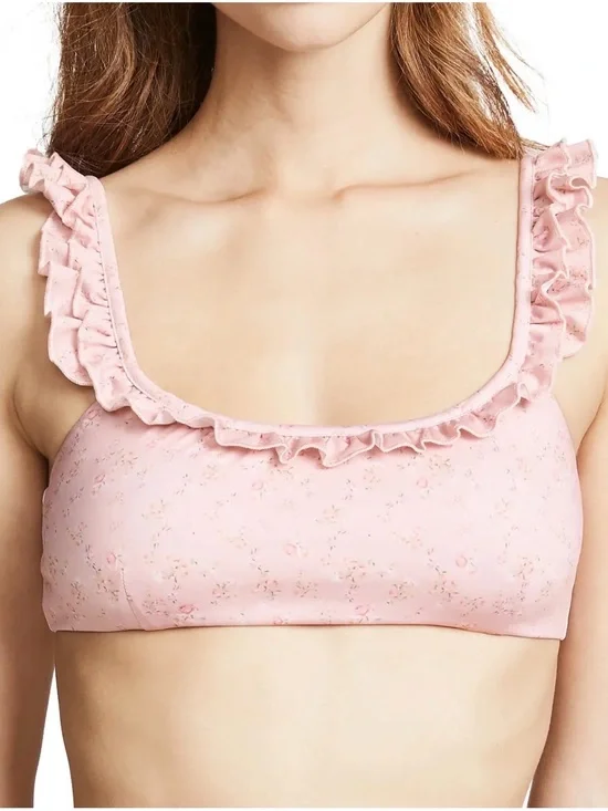 LoveShackFancy Ruffled‎ String Palm Bikini Sz Small