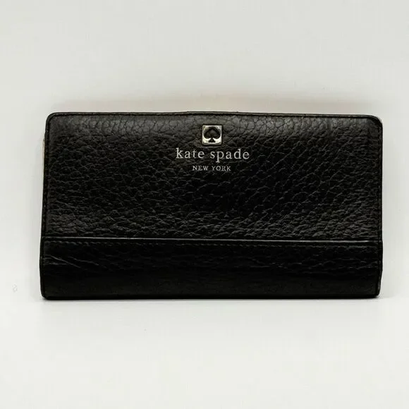 Kate Spade Southport Avenue Stacy Wallet, Black and Beige