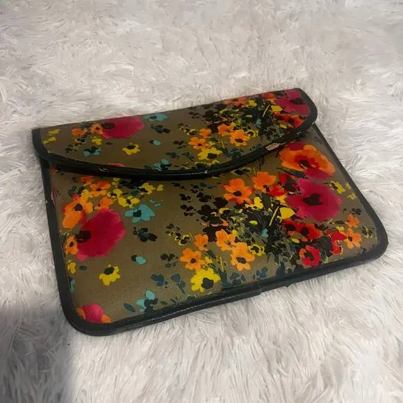 Anthropologie Floral iPad Tablet Case Cover 10.5x8.5 Pouch Organizer Stationary