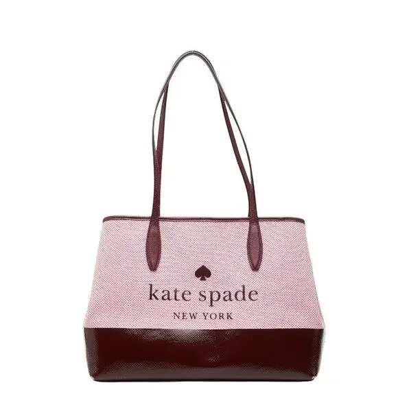 Kate Spade Canvas Leather Tote Bag Pink