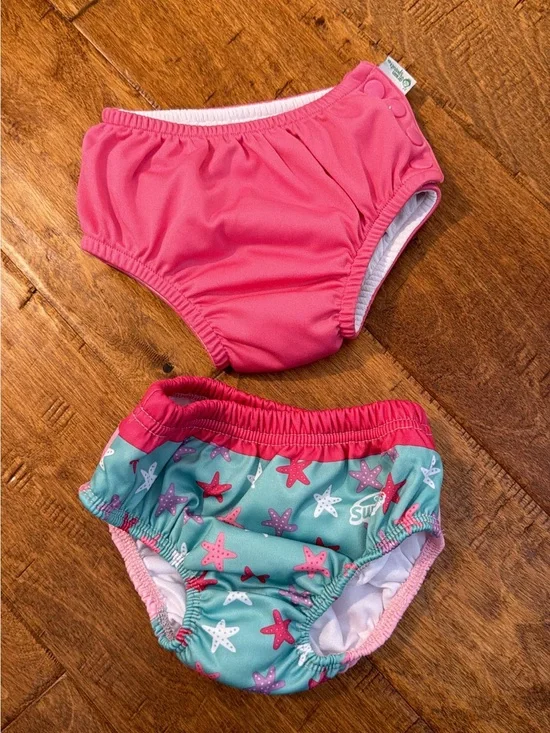 SwimDiaper Set for Kids - Pink & Teal Starfish