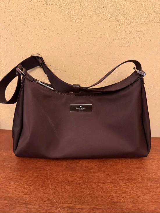 kate spade Brown Nylon Shoulder Bag with Adjustable Strap