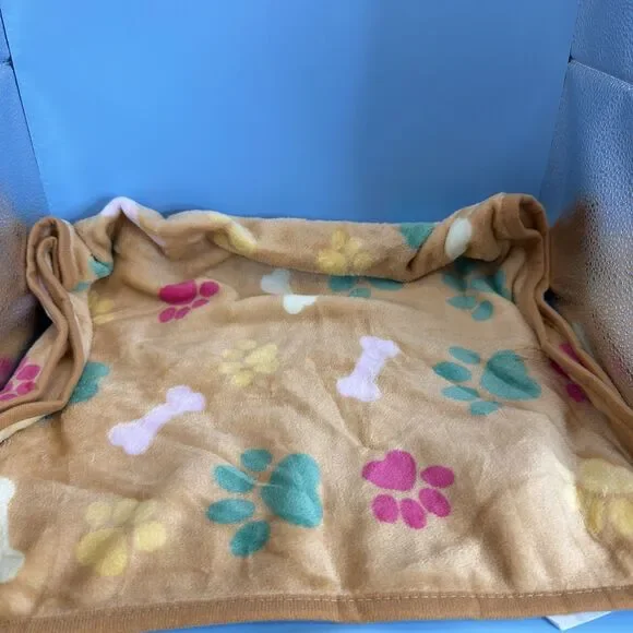 Pet Blanket 18x30 Tan multicolor Super Soft