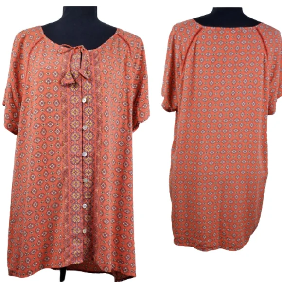 J.JILL Women's Floral Top 100‎ Rayon.