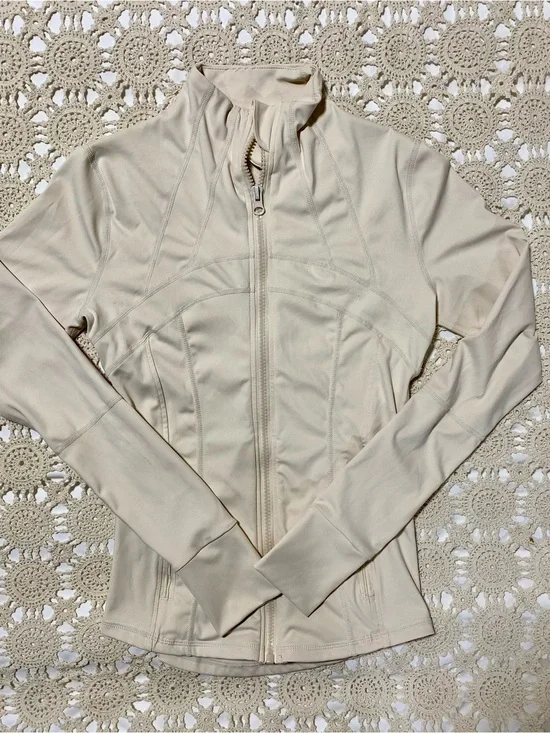 Women's Cream Full-Zip bbl style Active Jacket