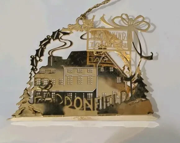 New Jersey, Haddonfiled Indian KING Tavern Brass Ornament Tamerlane 1984