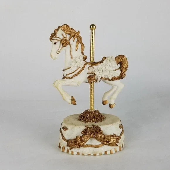 Carousel Horse‎ Melodies County Fair Collection My Favorite Things White & Gold