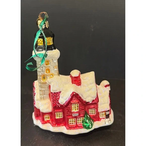 Christopher Radko Christmas Holiday‎ Glass Ornament Lighthouse Presque Isle 2001