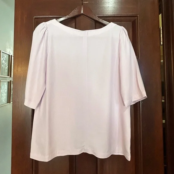 Banana‎ Republic Soft Lilac Pink Puff Sleeve Blouse Women’s Medium