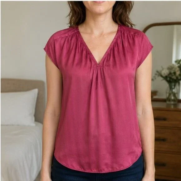 Blue Lace Trim Top