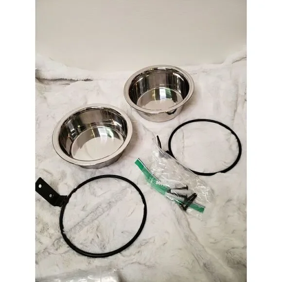 NWOT Wall Mounted Dog Bowls (2)