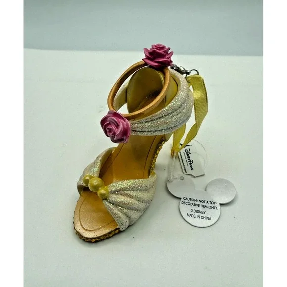 Disney Parks Beauty‎ And The Beast Belle High Heel Shoe Ornament W/ Tags
