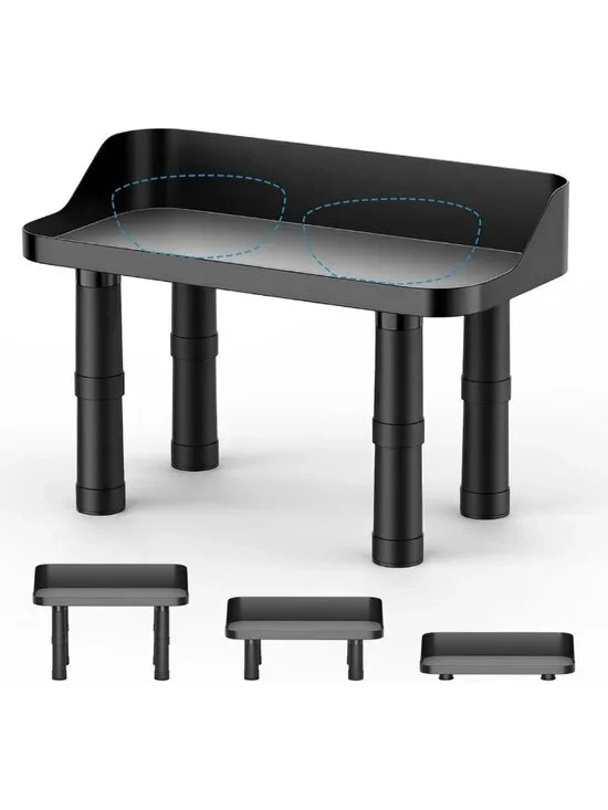 Adjustable Raised Dog Food Bowl Stand - 16in Wide Pet Feeding Station, Ergonomic
