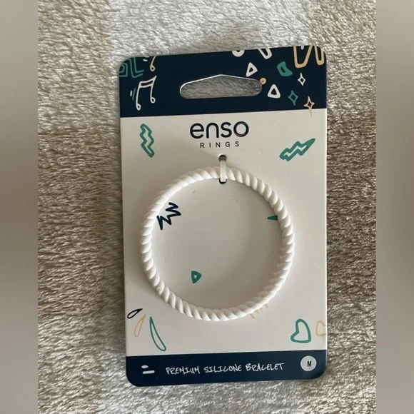 White Silicone Bracelet size medium