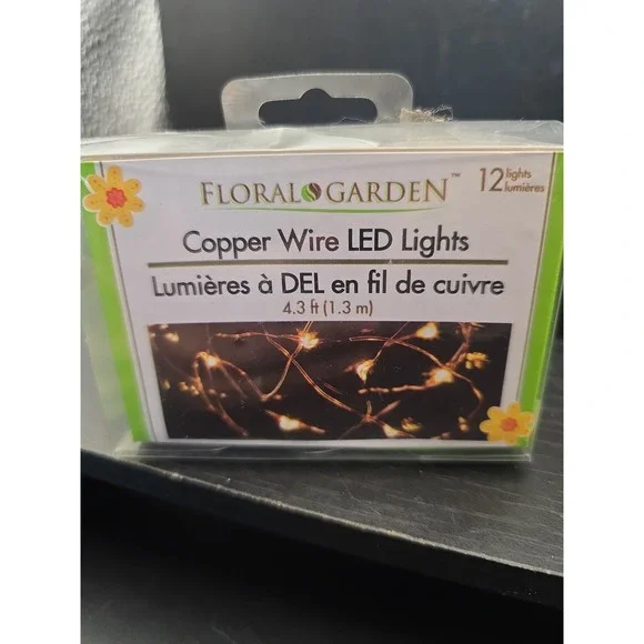 2 sets Copper Wire LED lights 12/ 4.3 Ft AA Battery Not Included