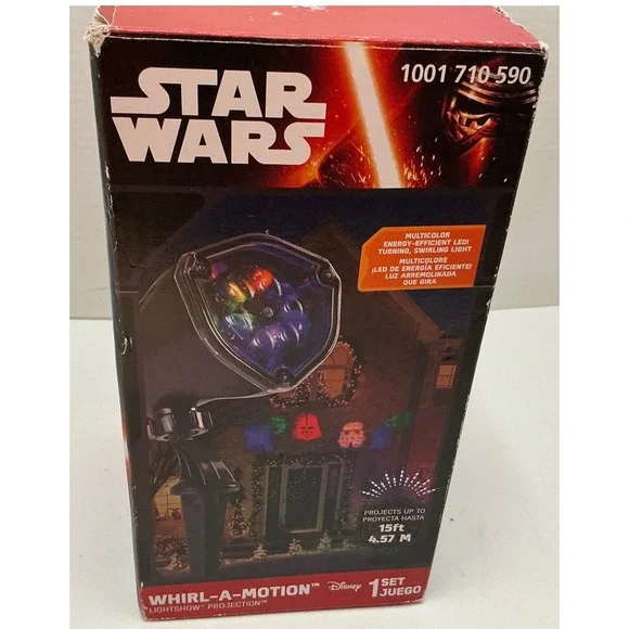 Star Wars Whirl-A-Motion LED Projector LightShow Darth‎ Vader Stormtrooper Gemmy