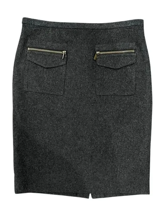 J.Crew Wool Pencil Skirt Charcoal Grey Size 0