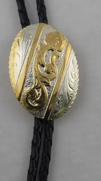 Heritage Bolo Tie Western Products Mexico GP Slide Black Braided Leather
