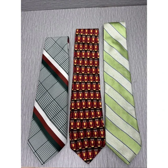 Lot of 3 Silk Ties Michael‎ Kors Brooks Brothers Vineyard Vines Classic Prints