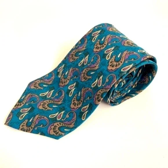 Christian Dior Paisley Silk Neckwear Tie Vintage