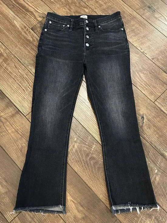 J. Crew Black Billie Demi Boot Crop Denim Jeans