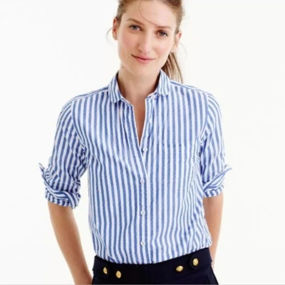 J.CREW Jacquard Striped Boy Shirt