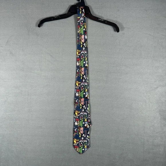 Disney‎ Parks Mickey Mouse Cartoon Print Necktie Men's Classic Walt Disney World