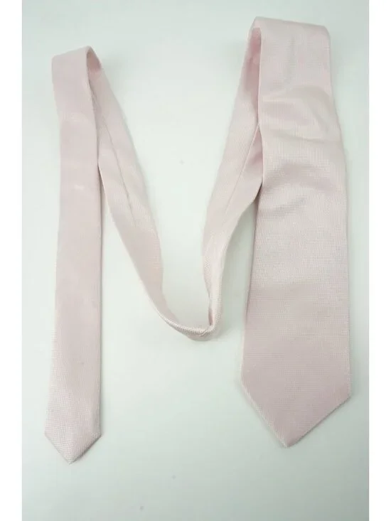 Eton Blush Pink Herringbone 100% Silk Tie Brand New With Tags