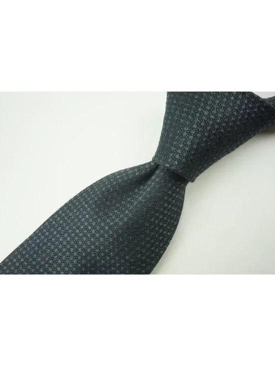 Canali Gray Denim Woven Polka Dot 100% Silk Tie Brand New With Tags