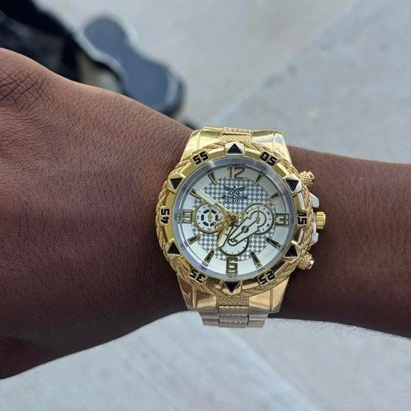 Gold Skeleton Watch