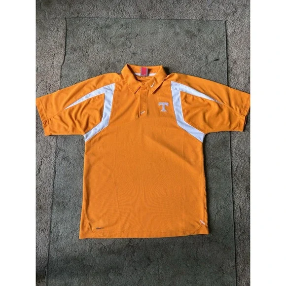 Nike Tennessee Volunteers Mens M Polo Shirt Orange White Power T Golf Jersey