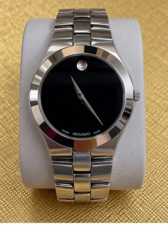 Movado Museum Juro 84 G2 1899 Stainless Steel Black Dial Swiss Quartz