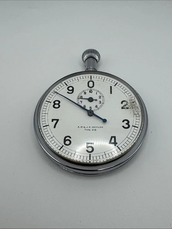 Vintage Stopwatch A.R. & J.E. Meylan Type 218 Mechanical Wind Up Untested Parts