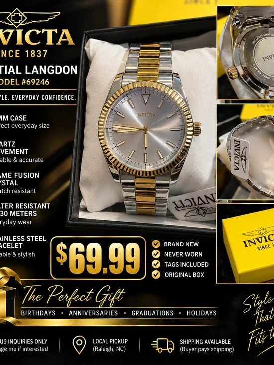 Invicta Men's Two-Tone Silver and Gold Bracelet Watch