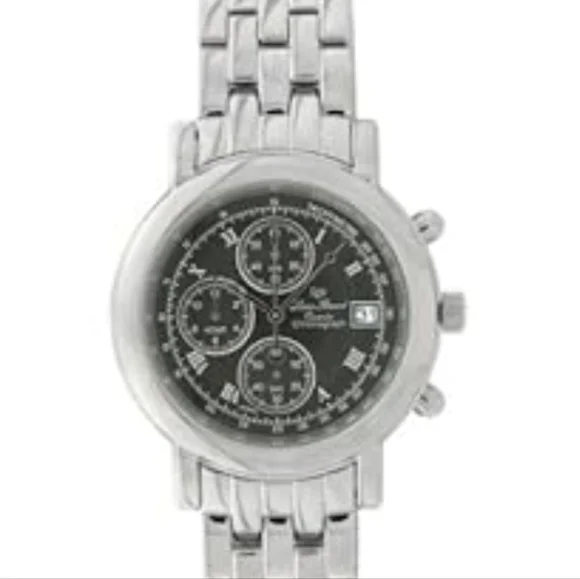 Lucien Piccard Men's Watch Chronograph Charcoal Dial Tachymeter 26499GY