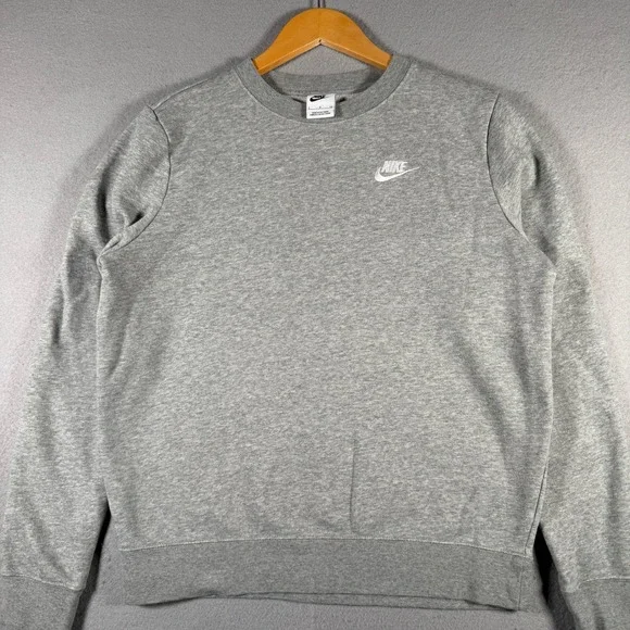 Nike Mens Sportswear Club Fleece Crewneck Sweatshirt Grey DQ5473-063 Small