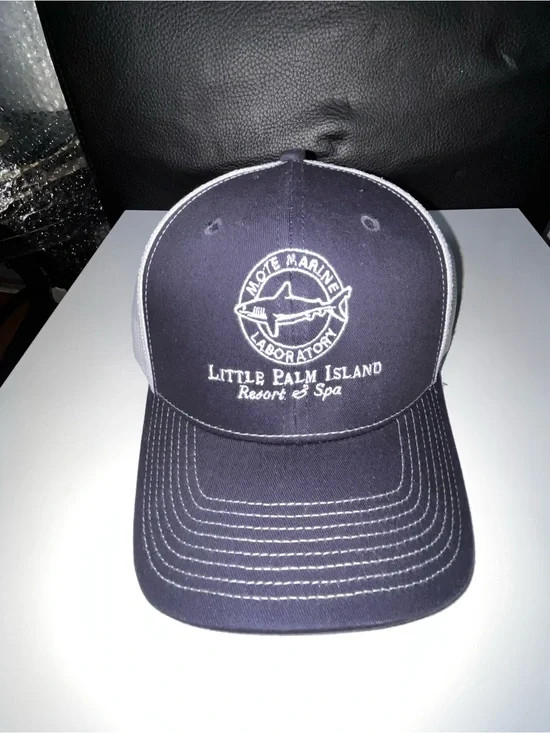 Fahrenheit Navy & White Little Palm Island Kids Trucker Cap