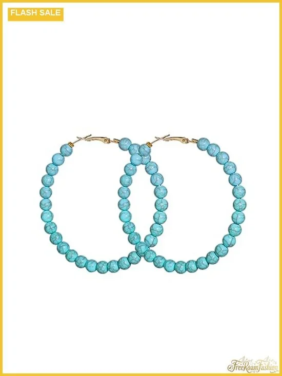 Boho Turquoise Alloy Drop Dangle Earrings Statement Jewelry for Women