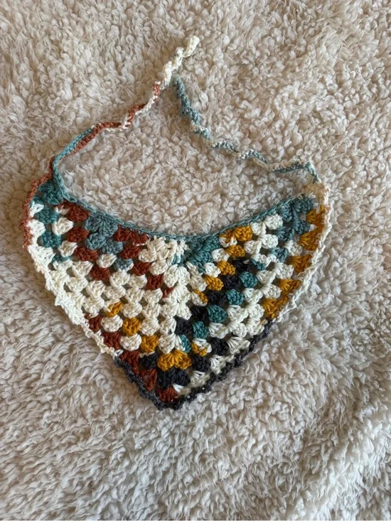 Handmade Crochet Dog Bandana
