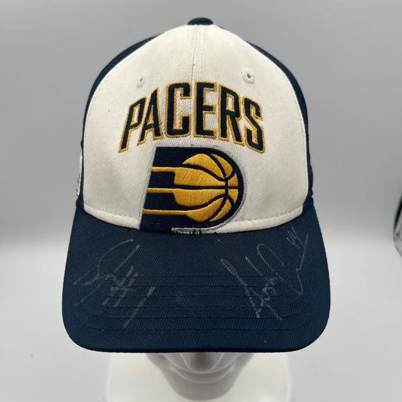 2005 Reebok Indiana‎ Pacers Hat Signed Stephen Jackson Austin Croshere Kids OS