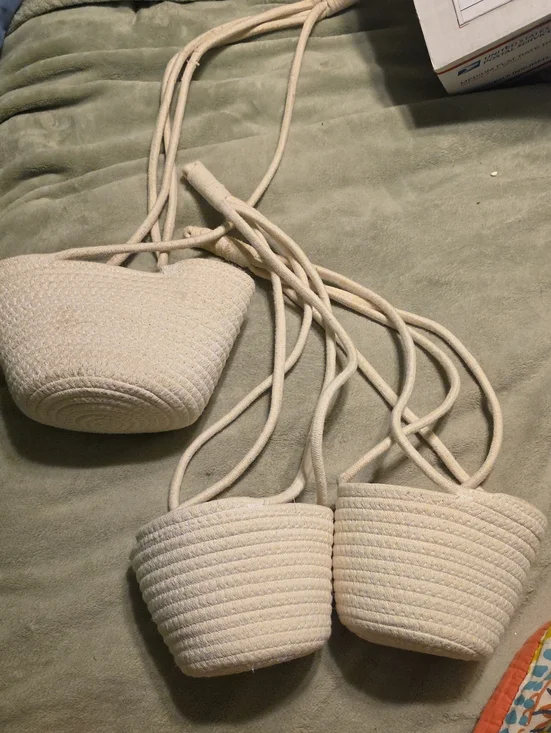 3 Woven Hanging Baskets