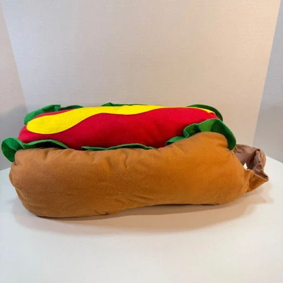 Forum Novelties Hot Dog Pet Costume Medium Brown Red Yellow Funny Halloween‎