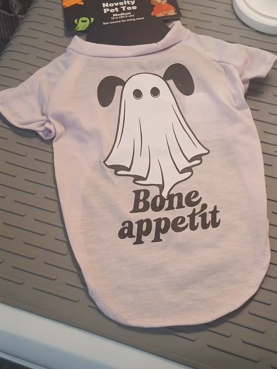 Dogs Halloween Novelty Tee, Size M Dusty Pink, 