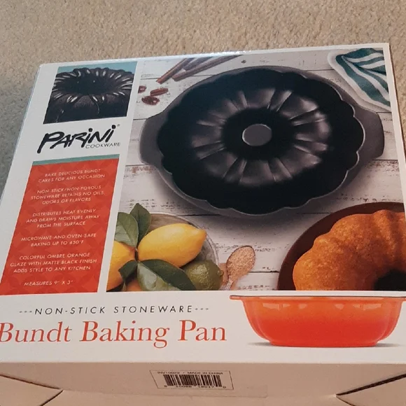 Parini Non-Stick NIB Parini Ombre Orange Bundt Baking Pan