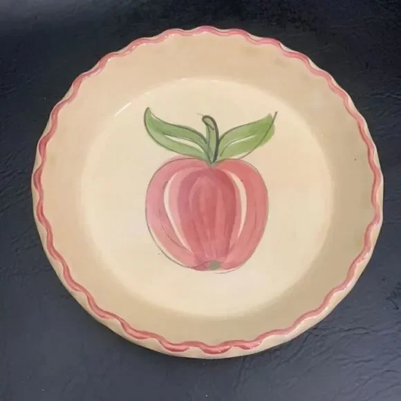 Los Angeles Pottery Oven Ware 630 Apple Pie Baking Serving Round 9 Inch Plate