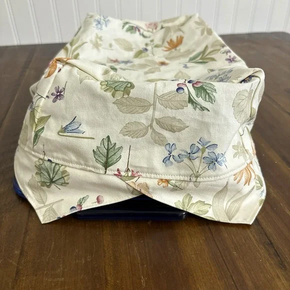 Longaberger Large Rectangle Storage Basket Liner Botanical Fields EUC