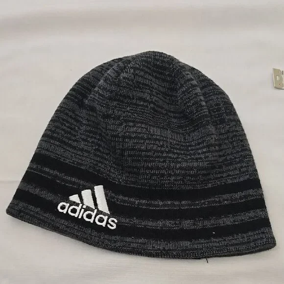 Adidas Black and Gray Kids Beanie‎